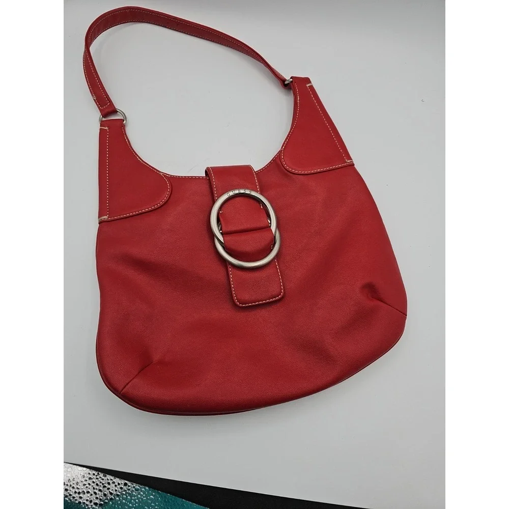 Guess red faux